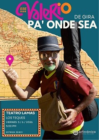 Ese Valerio lleva su gira “Pa’ onde sea” al Teatro Lamas de Los Teques
